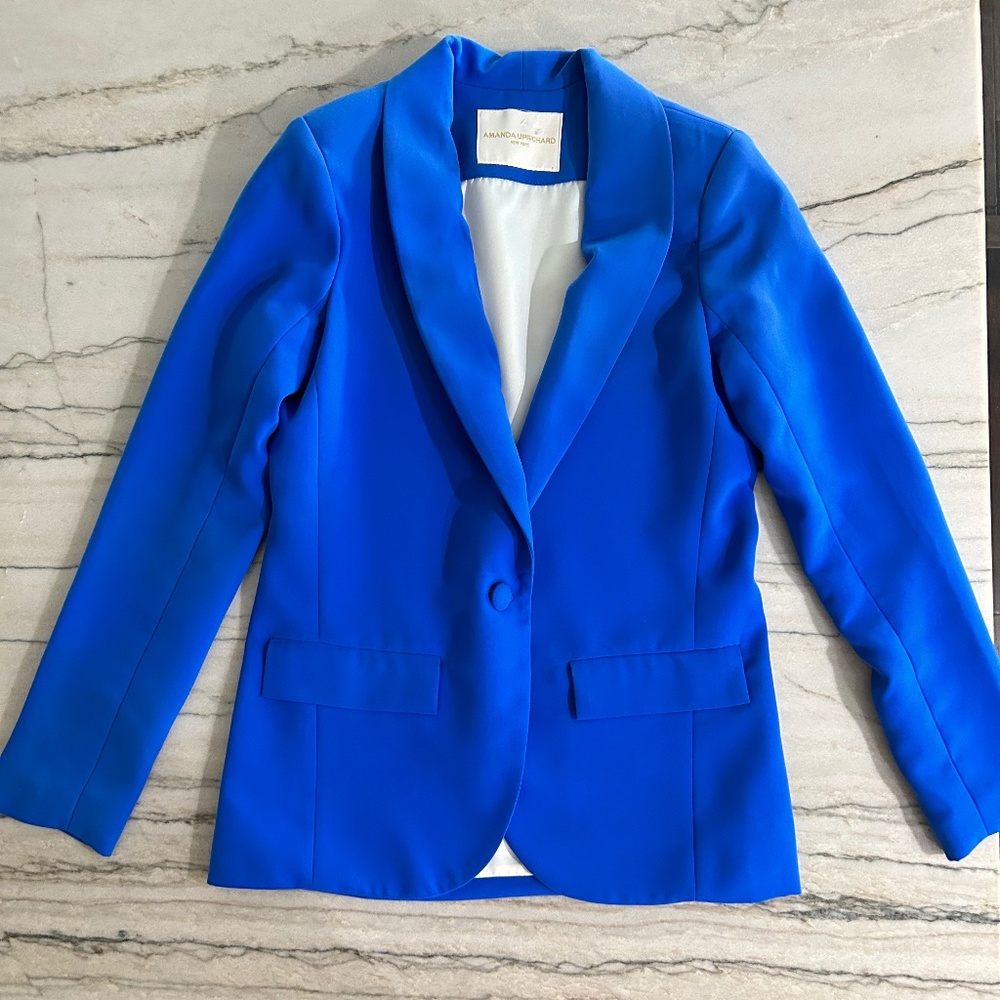 Revolve Amanda Uprichard Jane Blazer in Cobalt